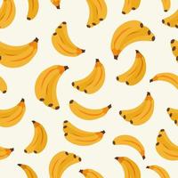 Bananenmuster. Drei, zwei, eine Banane in einem nahtlosen Vektormuster. vektor