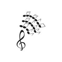 musiknoter logotyp vektor