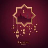 ramadan kareem islamisk bakgrundsillustration vektor