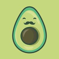 süße Avocado-Illustration vektor