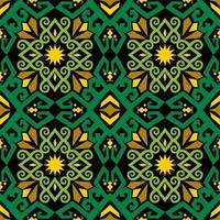 Nahtloses Muster aus Dayak-Ethnomuster.Traditionelles indonesisches Stoffmotiv.Borneo-Muster. Vektor-Design-Inspiration. kreatives Textil für Mode oder Stoff vektor