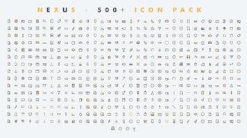 Sammlung von mehr als 400 einfachen Piktogrammsymbolen