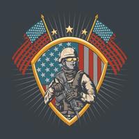 United States Soldier Army zum Design Veterans Day vektor