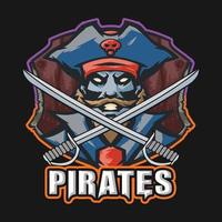 pirates logotyp för lagspelare och sporter vektor