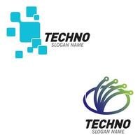 technologie logo kreatives konzept des netzwerks. Illustrationsdesign vektor
