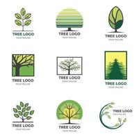 träd logotyp samling vektor