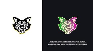 Waschbär-Logo, niedliches Tier-Cartoon-Illustrationsdesign, Esport-Logo, wütender Mafia-Stil. vektor