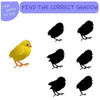 Spiel für Kinder finden Sie den richtigen Schatten vektor