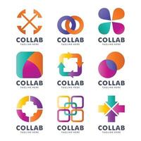 Business-Collaboration-Logo-Set vektor