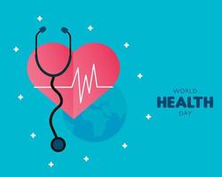 världshälsodagen enkel hälsning vektor