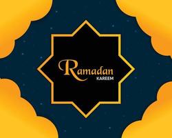 Ramadan Kareem einfache Vorlage vektor