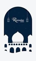 ramadan kareem berättelsemall för sociala medier vektor