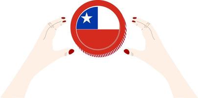 chilens flagga vektor
