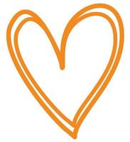 das Herz orange vektor