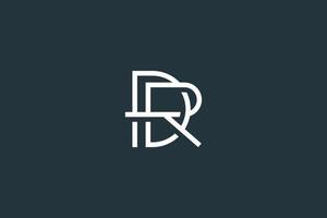 inledande bokstaven dr eller rd logotyp design vektor mall