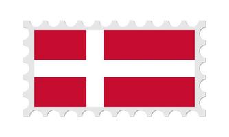 Dänemark-Briefmarke mit Schatten. Vektor-Illustration. vektor