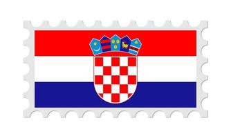 Kroatien frimärke med skugga. vektor illustration.