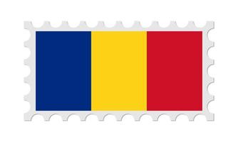 Rumänien-Briefmarke mit Schatten. Vektor-Illustration. vektor