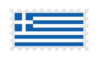 griechische Briefmarke mit Schatten. Vektor-Illustration. vektor
