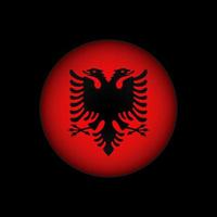 Land Albanien. Albanien-Flagge. Vektor-Illustration.