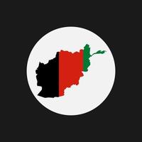 afghanistan karta silhuett med flagga på vit bakgrund vektor