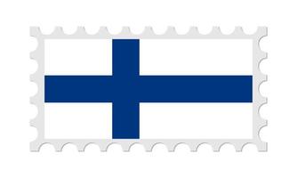 finland frimärke med skugga. vektor illustration.