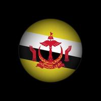 Land Brunei. Brunei-Flagge. Vektor-Illustration. vektor