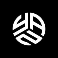 Yan-Buchstaben-Logo-Design auf schwarzem Hintergrund. yan kreative Initialen schreiben Logo-Konzept. Yan-Buchstaben-Design. vektor