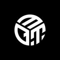 mqt-Brief-Logo-Design auf schwarzem Hintergrund. mqt kreatives Initialen-Buchstaben-Logo-Konzept. mqt Briefgestaltung. vektor