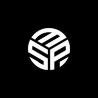 msp-Brief-Logo-Design auf schwarzem Hintergrund. msp kreatives Initialen-Buchstaben-Logo-Konzept. MSP Briefgestaltung. vektor