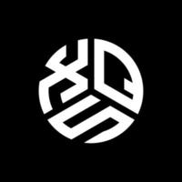 xqs-Buchstaben-Logo-Design auf schwarzem Hintergrund. xqs kreatives Initialen-Buchstaben-Logo-Konzept. xqs Briefgestaltung.