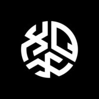 xqx brev logotyp design på svart bakgrund. xqx kreativa initialer brev logotyp koncept. xqx bokstavsdesign. vektor