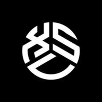 XSV-Brief-Logo-Design auf schwarzem Hintergrund. xsv kreative Initialen schreiben Logo-Konzept. xsv-Briefgestaltung. vektor