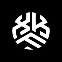 xkf brev logotyp design på svart bakgrund. xkf kreativa initialer bokstavslogotyp koncept. xkf bokstavsdesign. vektor