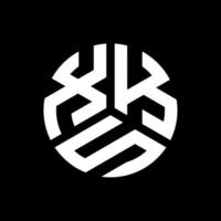 xks-Brief-Logo-Design auf schwarzem Hintergrund. xks kreative Initialen schreiben Logo-Konzept. xks Briefgestaltung. vektor