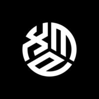 xmp-Brief-Logo-Design auf schwarzem Hintergrund. xmp kreatives Initialen-Brief-Logo-Konzept. xmp Briefgestaltung. vektor