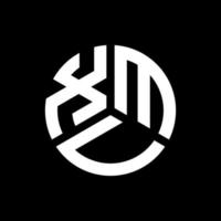 xmv-Brief-Logo-Design auf schwarzem Hintergrund. xmv kreative Initialen schreiben Logo-Konzept. xmv Briefgestaltung. vektor
