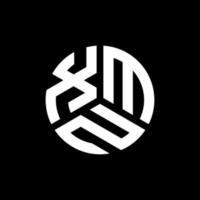 xmn-Brief-Logo-Design auf schwarzem Hintergrund. xmn kreative Initialen schreiben Logo-Konzept. xmn Briefgestaltung. vektor