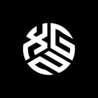 xgn brev logotyp design på svart bakgrund. xgn kreativa initialer brev logotyp koncept. xgn bokstavsdesign. vektor