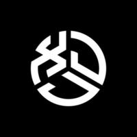 xjj-Buchstaben-Logo-Design auf schwarzem Hintergrund. xjj kreative Initialen schreiben Logo-Konzept. xjj Briefgestaltung. vektor