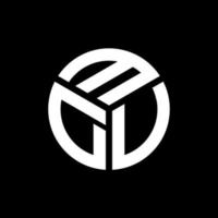mdv-Brief-Logo-Design auf schwarzem Hintergrund. mdv kreatives Initialen-Brief-Logo-Konzept. Mdv-Briefgestaltung. vektor