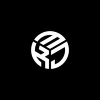 MKJ-Brief-Logo-Design auf schwarzem Hintergrund. mkj kreative Initialen schreiben Logo-Konzept. mkj Briefgestaltung. vektor