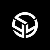 lyy-Buchstaben-Logo-Design auf schwarzem Hintergrund. lyy kreatives Initialen-Buchstaben-Logo-Konzept. Lyy Briefdesign. vektor