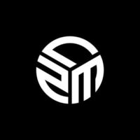 lzm-Brief-Logo-Design auf schwarzem Hintergrund. lzm kreative Initialen schreiben Logo-Konzept. lzm Briefgestaltung. vektor