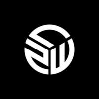 lzw-Buchstaben-Logo-Design auf schwarzem Hintergrund. lzw kreative Initialen schreiben Logo-Konzept. lzw Briefgestaltung. vektor