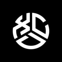 xcd brev logotyp design på svart bakgrund. xcd kreativa initialer brev logotyp koncept. xcd bokstavsdesign. vektor