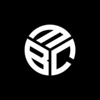 mbc-Brief-Logo-Design auf schwarzem Hintergrund. mbc kreative Initialen schreiben Logo-Konzept. MBC-Briefgestaltung. vektor