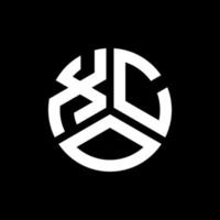 xco-Brief-Logo-Design auf schwarzem Hintergrund. xco kreatives Initialen-Buchstaben-Logo-Konzept. xco Briefdesign. vektor