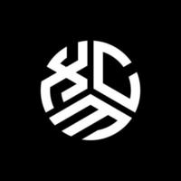 xcm-Brief-Logo-Design auf schwarzem Hintergrund. xcm kreative Initialen schreiben Logo-Konzept. xcm Briefdesign. vektor
