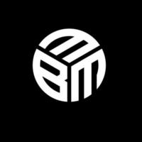 mbm brev logotyp design på svart bakgrund. mbm kreativa initialer bokstavslogotyp koncept. mbm bokstavsdesign. vektor